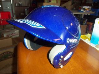 New Worth Low Profile Batters/Batti ng Helmet, LPBHY B, BLUE, Youth