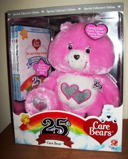 Care Bear 25th Anniversary Swarovski Crystal & Silver Pink LOVE A LOT