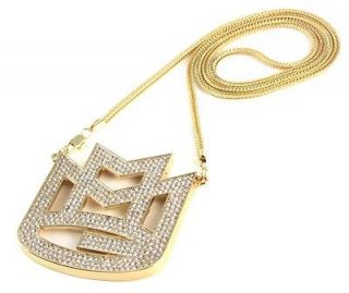 ICED OUT MAYBACH MMG PENDANT w/ 30 & 36 CHAIN NECKLACE RICK ROSS HIP