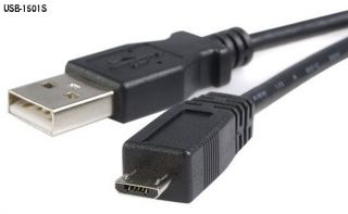 1ft. (12) Short USB 2.0 A Male to Micro B Male Cable, Black   USB