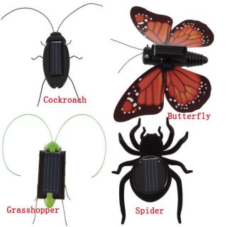 Educational Solar Powered Spider Butterfly Grasshopper Cockroach Toy