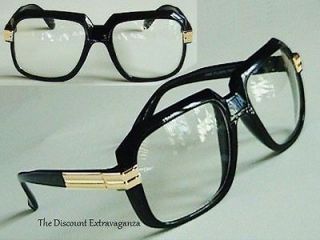 Run Dmc Cazal Design Clear Lens Gazelle Style Sun Glasses with Metal