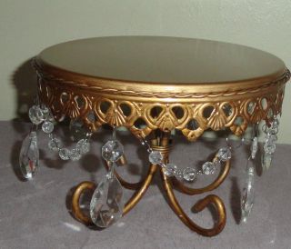 Opulent Treasures Small Gold & Crystal Cupcake Cake Stand Platform