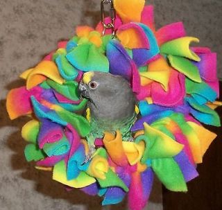 Small Parrot Snuggie, Fleece,Stainle ss Steel Ring, Quick Link,Fuzzy