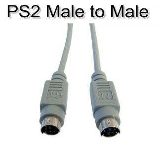 PS/2 PS2 Male to Male Data Cable Lead 6 Pin Mini Din Shielded 2m 3m 5m