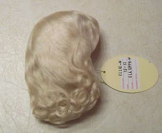 Kemper Ellie Pale Blonde English Mohair Doll Wig Sz 12 13 Reborns