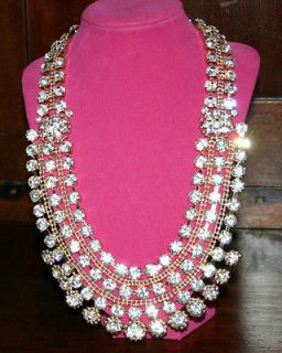 NATASHA all around crystal bib necklace NEW NWT