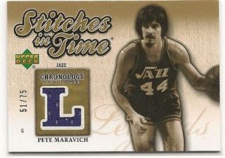 2006 07 Chronology Stitches in Time Gold Pete Maravich Jersey /75