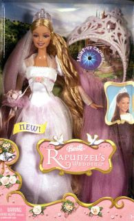 Barbie Rapunzels Wedding with Light up Crown NIB   from 2005   hard