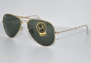 RAY BAN RB 3479 FOLDING AVIATOR 001 GOLD GREEN G 15 SUNGLASSES NEW IN