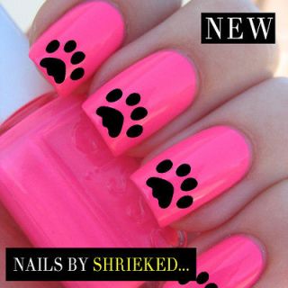 Dog Paws Decal Manicure Water Transfer Celebrity Style Nails Not