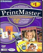 PRINTMASTER 18 PLATINUM   Broderbund Print Master Publishing Software
