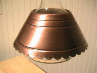 Wide Copper / Metal Glass Hurricane Shade FITS 3 1/2 WIDE