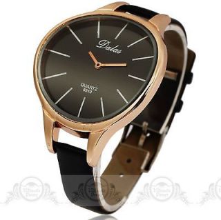 NEW Fashion Charming Genuine PU Band Casual Analog Quartz Wrist Watch