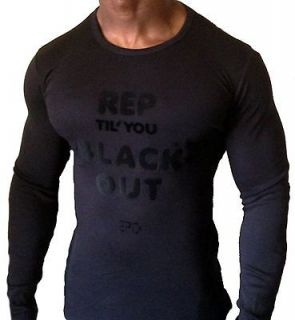 Original REP TIL YOU BLACKOUT  bodybuilding clothing long sleeve