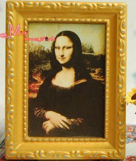 Dollhouse Miniature Framed Classical Painting Mona Lisa