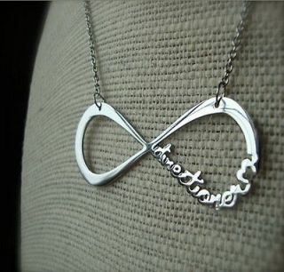 Fashion One Direction Necklace Infinity 8 Pendant Directioner Silver