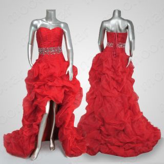 Prom Ball Dress Short front long Back Organza Flared Bottom Cocktail