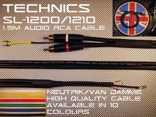 Technics SL 1200/1210 XteX ProteX Audio Phono Cable Lead Neutrik/Van