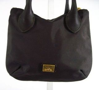 MOSCHINO Brown Nylon Mini Tote Handbag