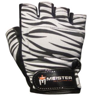 ZEBRA STRIPES WEIGHT LIFTING WORKOUT LEATHER GLOVES   Meister Training
