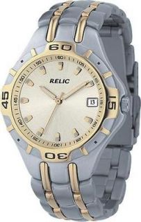 Relic By Fossil Champagne Dial Two Tone Mens Watch PR6115