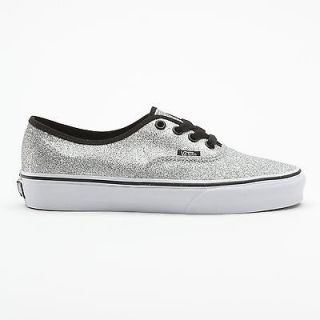 Vans Authentic Shiny Glitter Silver trainers classic womens shoes all