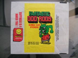 Fantastic Odd Rods very rare vintage cards wrapper 1970