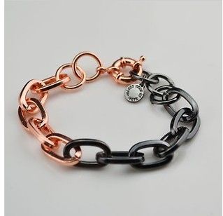 Newly listed Marc by M Jacobs Black&Rose Gol d Chain Bracelet
