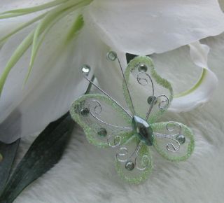 pick Organza wire butterfly wedding decorations more colors