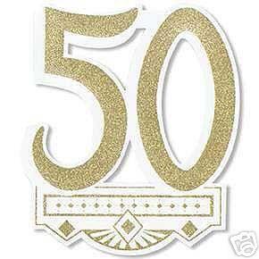 50TH ANNIVERSARY Party Supplies Crest Decoration   NEW