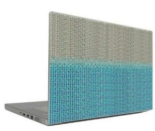 Blue Gradient 10 Crystal Rhinestone Bling Laptop Sticker Sheet Cover