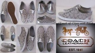 Coach LUCEY SILVER  NO LACE Sneakers Size 9