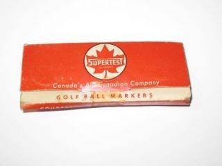 Vintage Supertest Gas Oil Golf Ball Markers