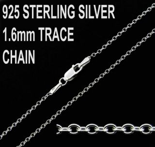 925 STERLING SILVER 16 18 20 22 24 INCH TRACE / CABLE LINK CHAIN