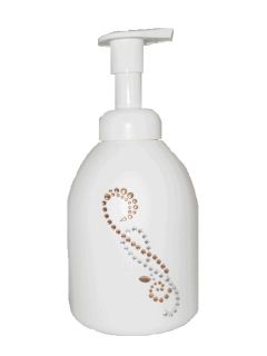 Soap Foam Dispenser 550 ML White HDPE Plastic with Bling Designs