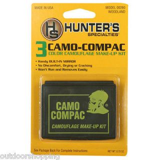 LIGHT GREEN, BLACK, MUD COLOR CAMOUFLAGE COMPACT FACIAL PAINT   Built
