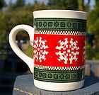 Eddie Bauer Home Coffee Mug Christmas Holiday Snowflake Sweater Green