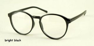 Retro round frame plain glasses fashion plate unisex spectacles of