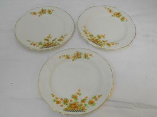VTG Crown Potteries Co. Crp1 Orange/Yellow Floral Pattern Lot of 3