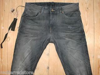 Diesel Black Gold Mens Jeans Excess W28 L30 BG80J Black Ripped