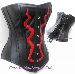 REAL LEATHER Steel Boned CORSET CINCHER Basque GoTH Top SEXY Steampunk