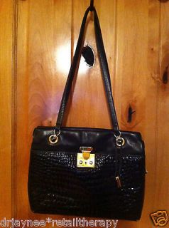 AUTHENTIC BALLY BLACK LEATHER PURSE MADE IN ITALY W/GOLD KEY LOCKED