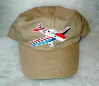 HAT With Super Chipmunk Airplane Aircraft Emblem Low Profile Khaki Hat