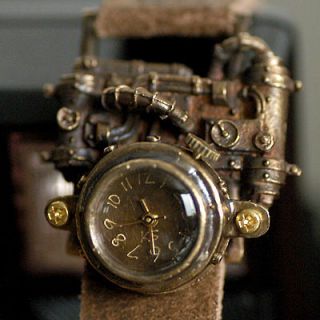Antique Brass color SteamPunk handmade watch MECHATOPIA 2 by marrianne