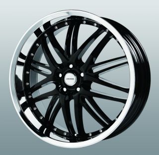 22 inch Verde Kaos Black Wheels Rims 5x4.5 G37 I35 M35 M45 Q45 EX35