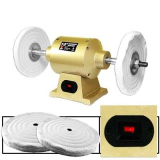 Pro Grade 2.35 Amp 6 Inch Bench Grinder Buffer with 2 Buffering Wheels