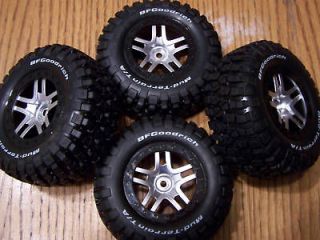 Traxxas 1/10 Slash 4x4 Tires & Black 12mm Wheels 4wd 2wd Stampede