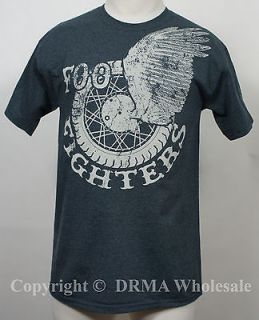 Authentic FOO FIGHTERS Winged Wheel Logo T Shirt S M L XL NEW