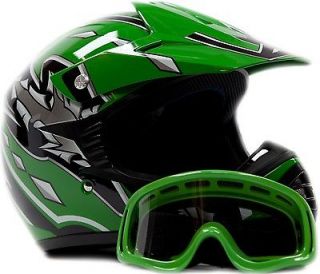 Youth Kids Off Road DOT Helmet & Goggles   Motocross Dirtbike ATV